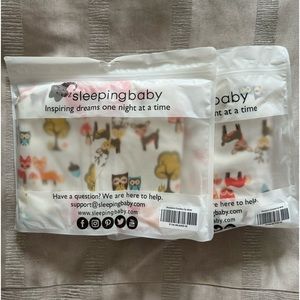 Pack of two 2 zipadee zip sleeping baby woodland pajamas size medium new